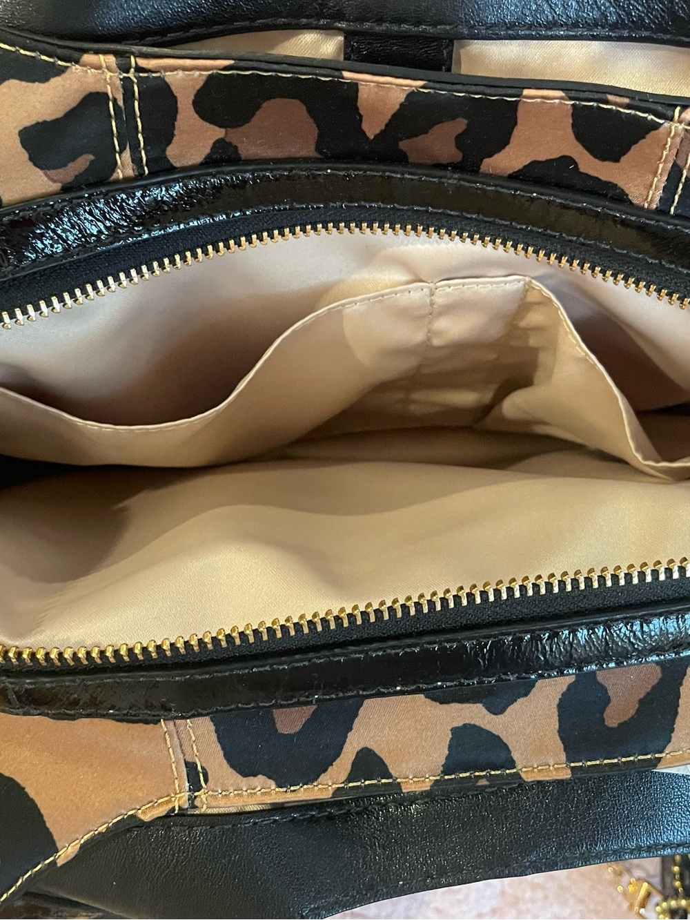 Coach Leopard-Print Hobo in Brown & Black with Gold Hardware - Picture 5 of 9